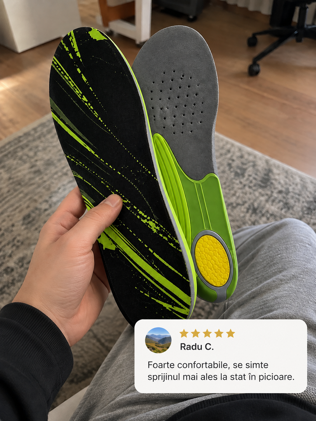 Branțuri Quality of Life™ cu Suport pentru Arcadă și Călcâi, Confort Zilnic și Susținere Plantară