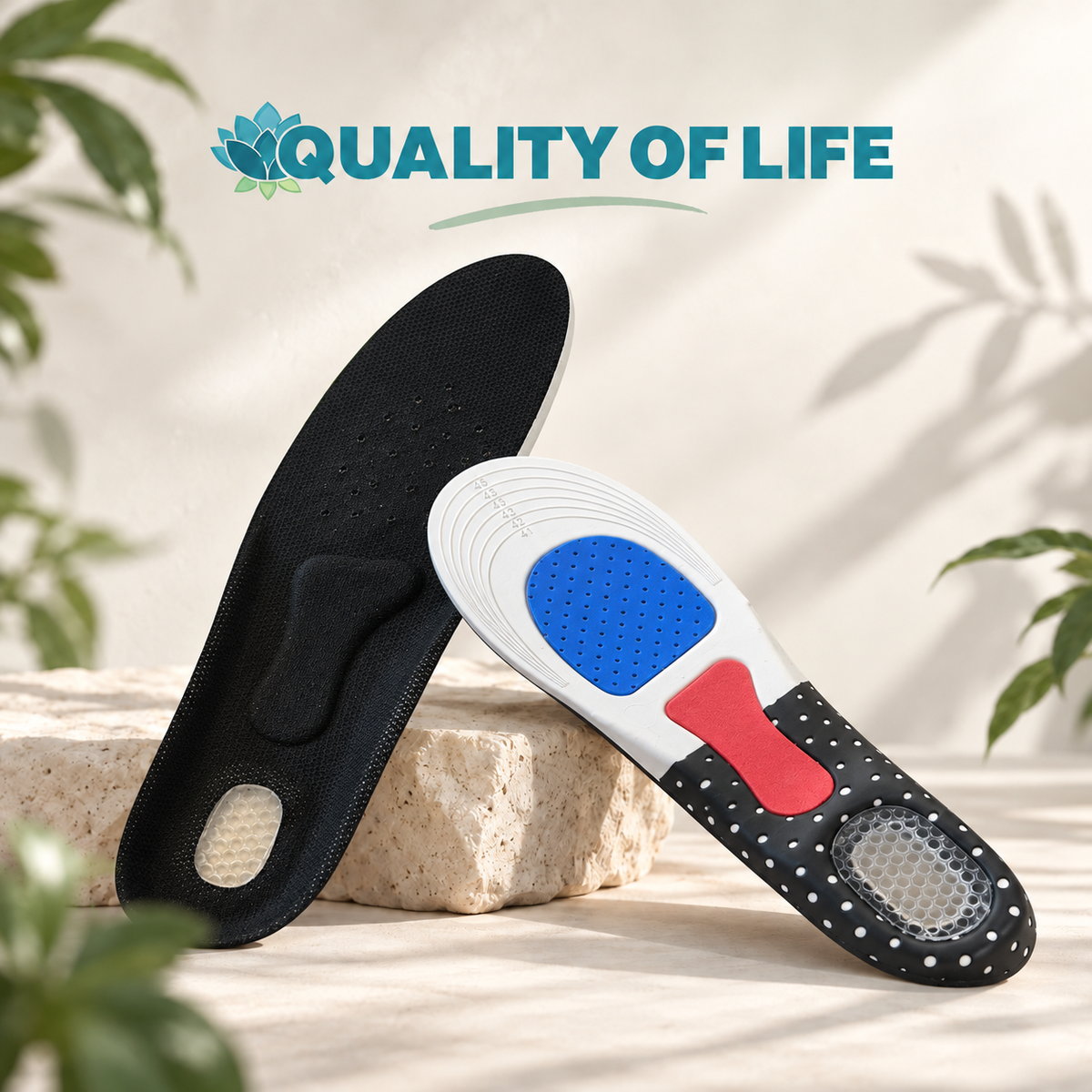 Branțuri Quality of Life™ cu Suport pentru Arcadă și Călcâi, Confort Zilnic și Susținere Plantară